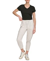 Dkny Sport Women's Cotton Drawstring Cargo Joggers