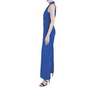 julia jordan Women's Notched-Collar Jumpsuit