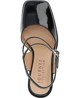 Journee Collection Women's Caisey Double Strap Square Toe Block Heel Pumps