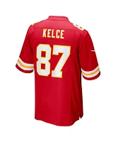 Men's Nike Travis Kelce Red Kansas City Chiefs Super Bowl Lviii Game Jersey