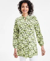 Anne Klein Women's Printed Blouson Blouse