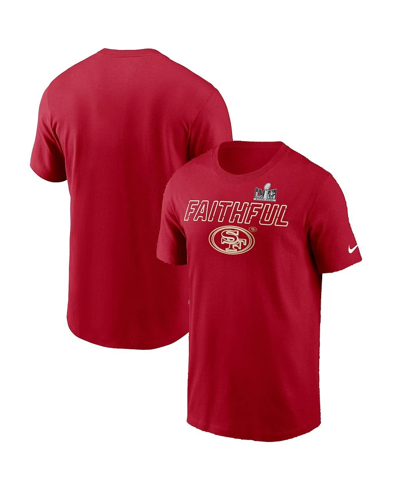 Men's Nike Scarlet San Francisco 49ers Super Bowl Lviii Local T-shirt