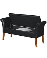 Convenience Concepts 51.25" Faux Leather Garbo Storage Bench