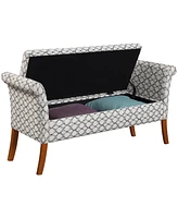 Convenience Concepts 51.25" Print Fabric Garbo Storage Bench