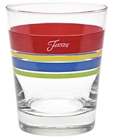 Fiesta Bright Edgeline 15-Ounce Dof Double Old Fashioned Glass, Set of 4