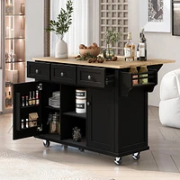 Multifunctional Kitchen Cart with Storage and Wheels