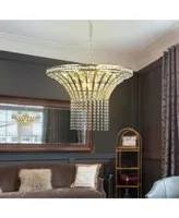 8-Light 23.6" Wide Crystal Waterfall Chandelier
