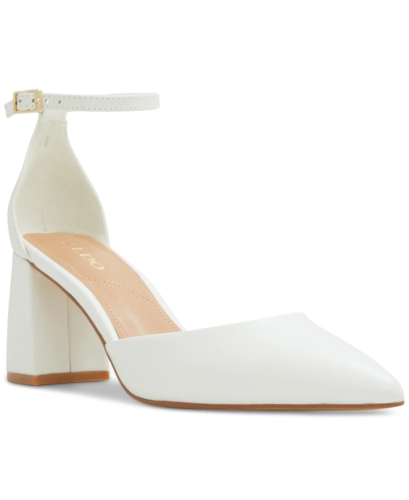 Aldo Women's Jan Pointed Toe Ankle-Strap Block-Heel Sandals
