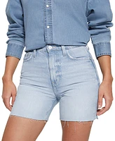 Guess Women's '80s Pedal Raw-Hem Denim Shorts