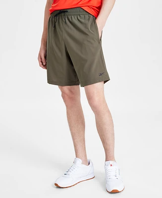 Reebok Men's Regular-Fit Moisture-Wicking 9" Woven Drawstring Shorts