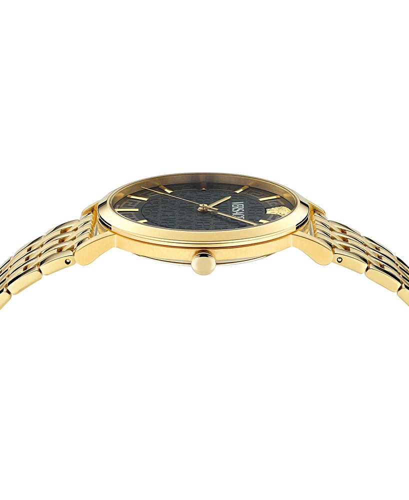 Versace Unisex Swiss Gold Ion Plated Stainless Steel Bracelet Watch 40mm