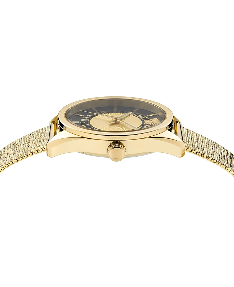 Versace Women's Swiss Gold Ion Plated Mesh Bracelet Watch 36mm