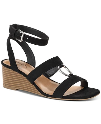 Style & Co Women's Lourizzaa Ankle-Strap Wedge Sandals, Created for Macy's