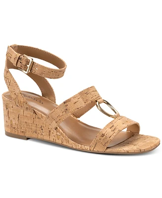 Style & Co Women's Lourizzaa Ankle-Strap Wedge Sandals