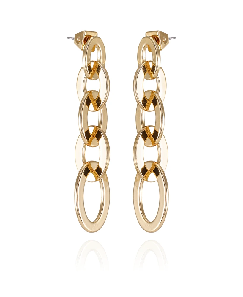 Vince Camuto Gold-Tone Linear Link Drop Earrings