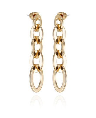 Vince Camuto Gold-Tone Linear Link Drop Earrings