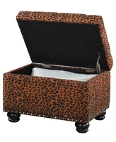 Convenience Concepts 24" Printed Fabric 5th Avenue Storage Ottoman