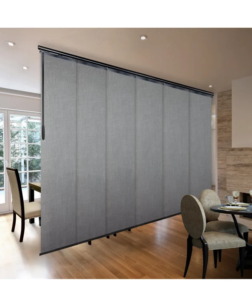 Frey Blind 6-Panel Single Rail Panel Track Extendable 70"-130"W x 94"H, width 23.5"