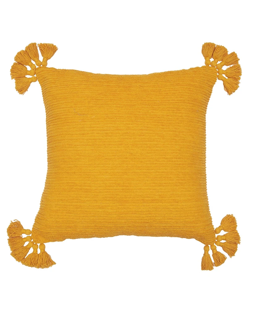 carol & frank Newport Ochre Textured Throw Pillow