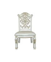 Simplie Fun Vendome Side Chair(Set of 2), Pu & Antique Pearl Finish