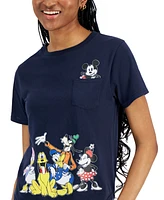 Disney Juniors' Mickey Mouse Crewneck Pocket Tee