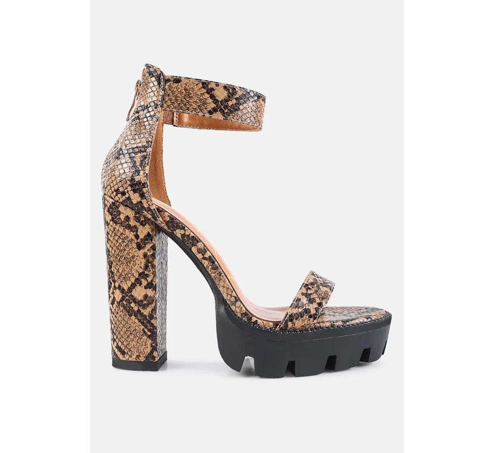 Rattle Chunky High Block Heel Sandals