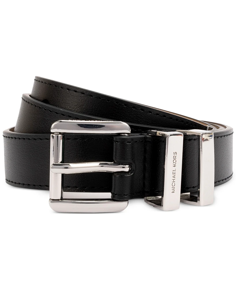 Michael Michael Kors Women's Leather Metal-Loop Belt