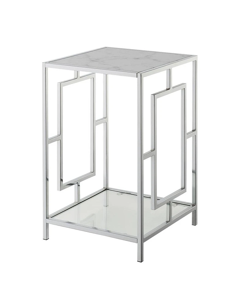 Convenience Concepts Town Square Chrome End Table