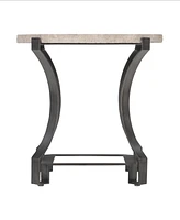 Bernhardt Sayers 26" Travertine Side Table