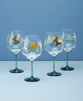 Lenox Butterfly Meadow Balloon Wine Glasses, Set of 4