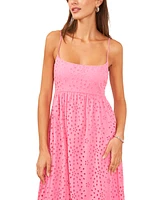 1.state Women's Eyelet Embroidered Cotton Maxi Dress