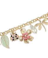 Macy's Flower Show Gold-Tone Charm Necklace, Created for Macy's