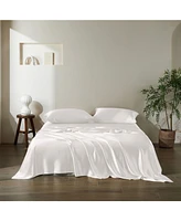 Night Nonslip Silk & Eucalyptus Luxury Sheets - Flat Sheet