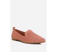 Akili Knit Textile Solid Flats
