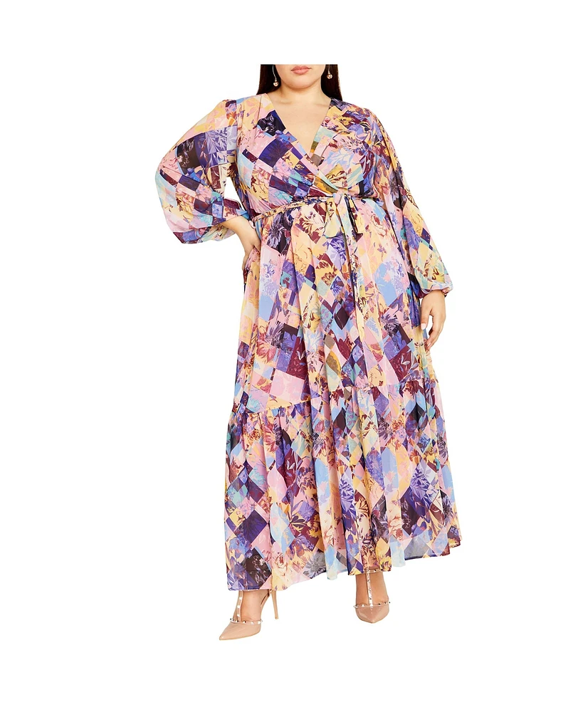 Plus Charlie Print Maxi Dress