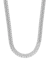 Diamond 22" Double Row Necklace (1 ct. t.w.) in Sterling Silver