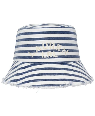 Lauren Ralph Lauren Cotton Bucket Hat with Frayed Edge