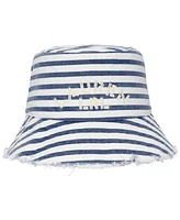 Lauren Ralph Lauren Cotton Bucket Hat with Frayed Edge