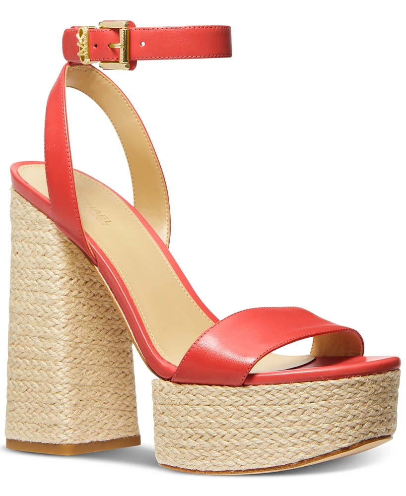 Michael Kors Women's Ashton Ankle-Strap Espadrille Platform Sandals