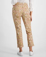 Tommy Hilfiger Women's Floral-Print Ditsy Hampton Chino Rolled-Cuff Pants