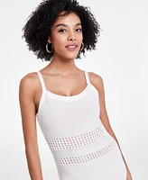 Bar Iii Women's Crochet Bodycon Dress, Created for Macy's