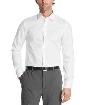 Calvin Klein Men's Refined Cotton Stretch Regular Fit Dress Shirt