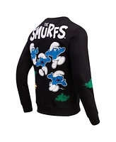 Men's and Women's Freeze Max Black The Smurfs Jumping Pullover Sweatshirt