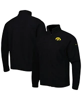 Men's Columbia Black Iowa Hawkeyes Flanker Iii Fleece Team Full-Zip Jacket