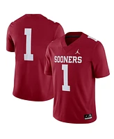 Men's Jordan Crimson Oklahoma Sooners #1 Home Game Jersey