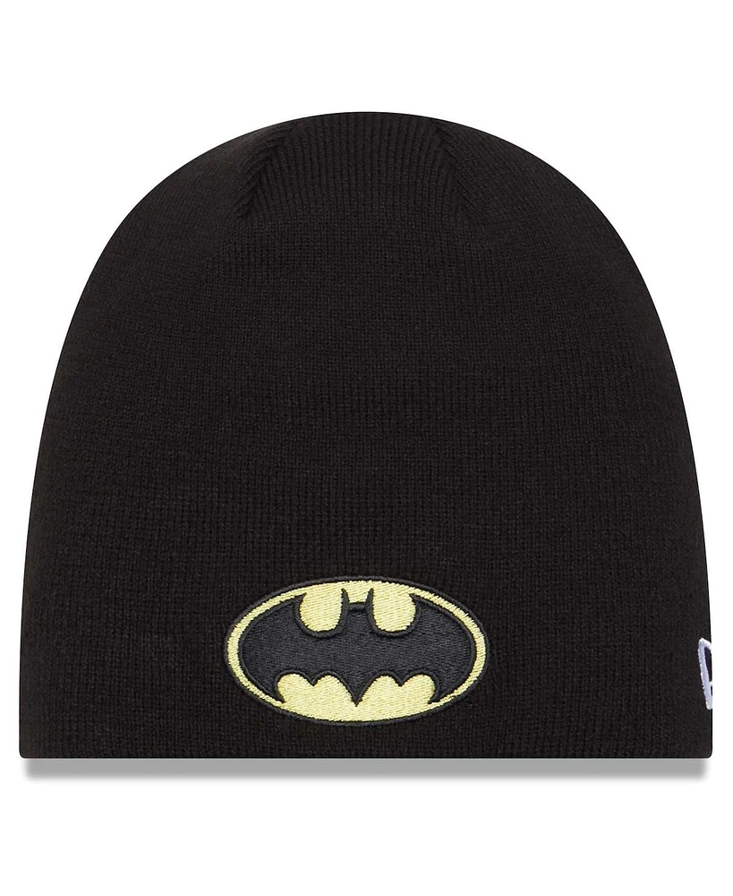 Men's and Women's New Era Black Batman Knit Beanie