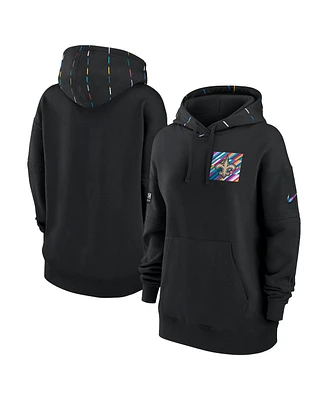 Women's Nike Black New Orleans Saints 2023 Nfl Crucial Catch Club Pullover Hoodie