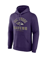 Men's Fanatics Purple Baltimore Ravens Between the Pylons Pullover Hoodie