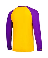 Men's Mitchell & Ness Gold Lsu Tigers Legendary Slub Raglan Long Sleeve T-shirt