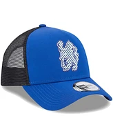 Men's New Era Blue Chelsea Overlay E-Frame Trucker Snapback Hat